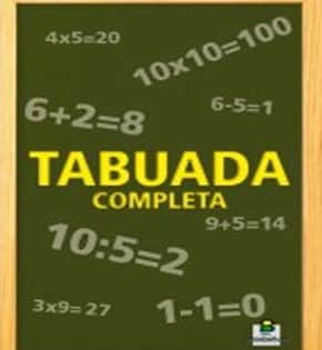 Capa de Tabuada Completa: Adição, Subtração, Multiplicação e Divisão