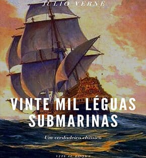 Capa de Vinte Mil Léguas Submarinas – Júlio Verne