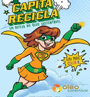 Capa de Gibi de Reciclagem para Colorir