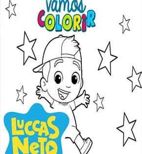 Capa de Luccas Neto para Colorir