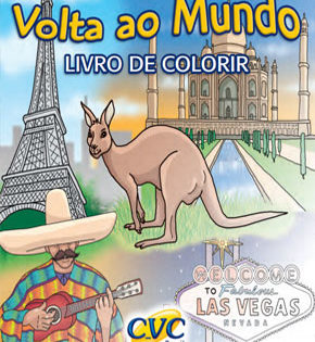 Capa de Volta ao Mundo para Colorir