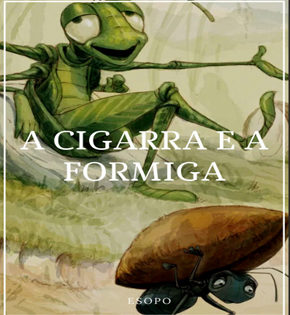 Capa de A Cigarra e a Formiga – Esopo