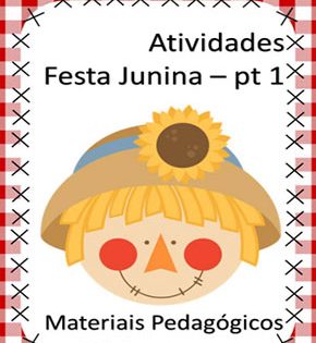 Capa de Pré-Escolar: Festa Junina – Caderno de Atividades