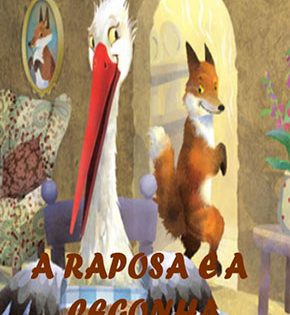 Capa de A Raposa e a Cegonha – Esopo