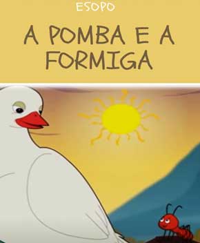 Capa do livro A Pomba e a Formiga – Esopo