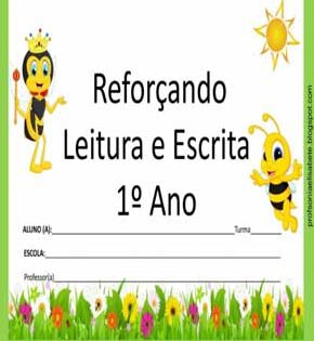 Capa de Leitura e Escrita (1º Ano) – Alfabetização