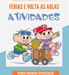 Capa de Férias e Volta as Aulas – Atividades Pré-Escola