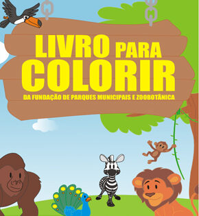 Capa de Colorir Animais do Jardim Zoológico – Vários Autores