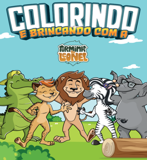 Capa de Colorindo e Brincando – Turminha do Leonel