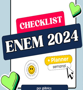 Capa de Guia Completo: Checklist de Estudos – ENEM 2024