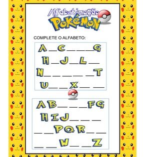 Capa de Alfabetização Pokémon – Exercícios Temáticos