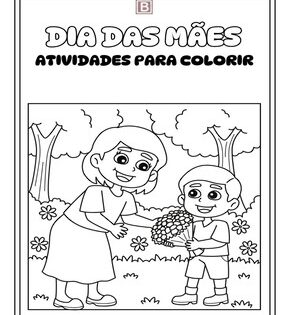 Capa de Atividades para Colorir – Dia das Mães