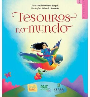 Capa de Tesouros no Mundo – Animais, Brinquedos e Frutas